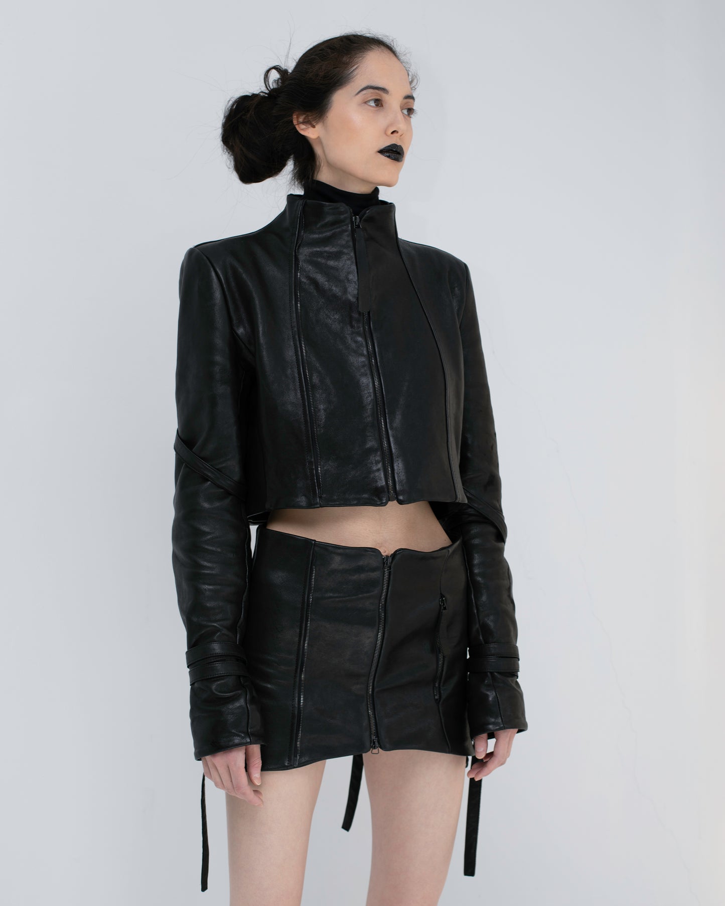 X : HARNESS LEATHER JACKET