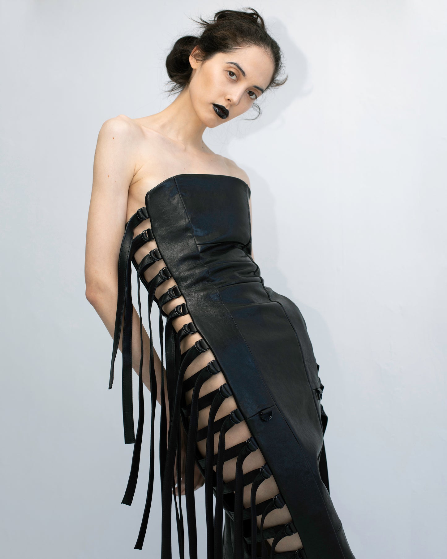 X : EXHIBITIONIST LEATHER DRESS